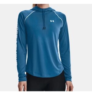 Under Armour Hoodie Womens Small UA Velocity Tech Gym Training royal blue small